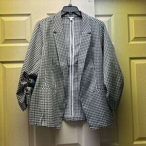 Gingham blazer- worn once
